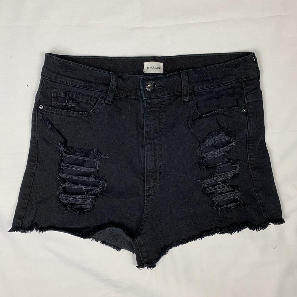 Black stretch shorts